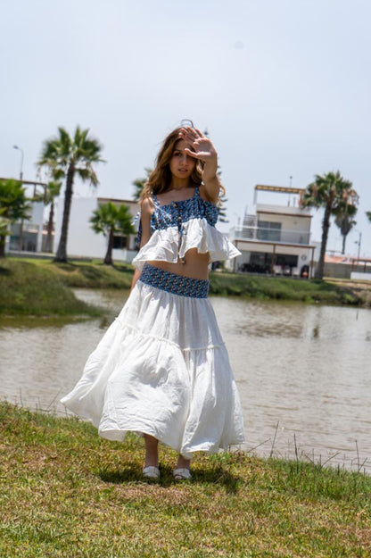 FALDA WIND CELESTE