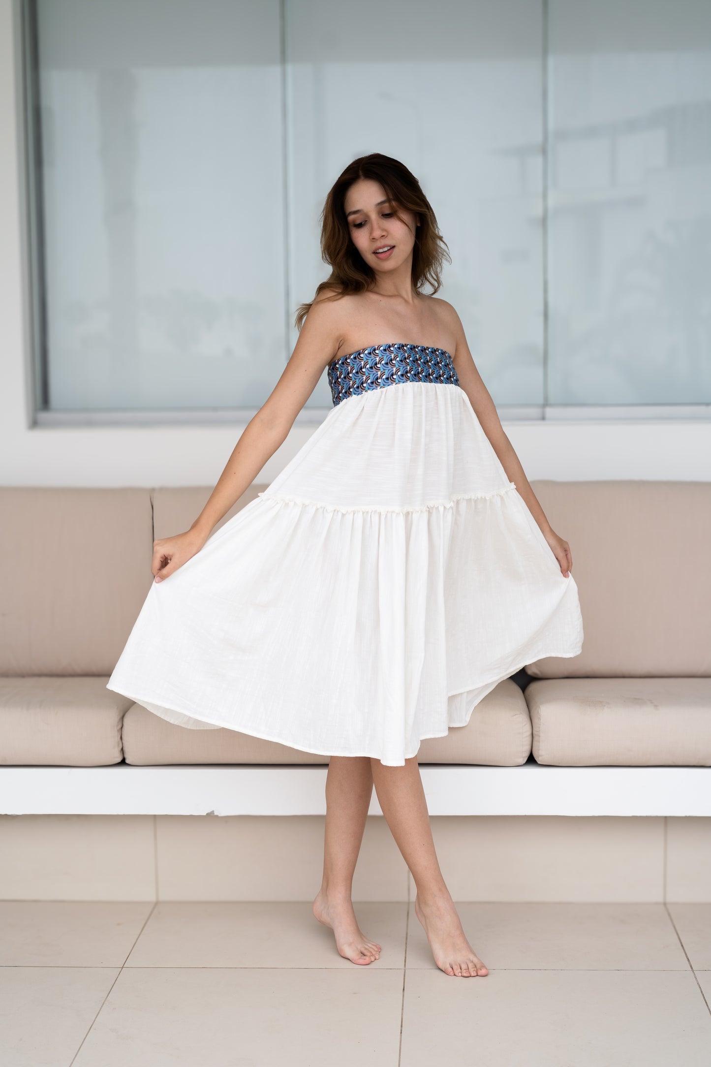 FALDA WIND CELESTE